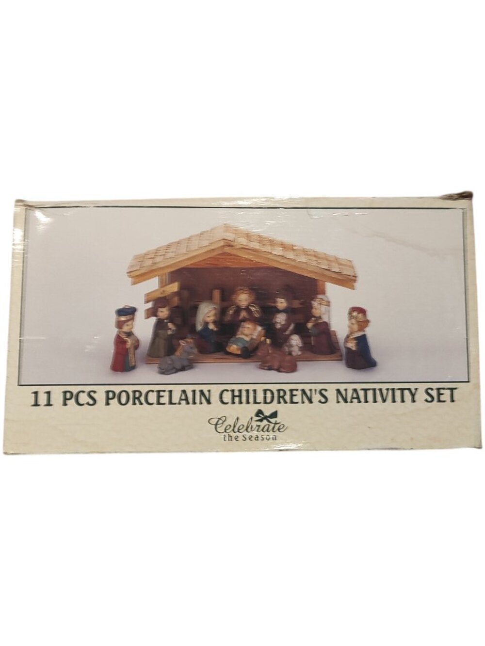 Vintage Sears Nativity Christmas Set Complete Original Box w/ Stable 11 Figures